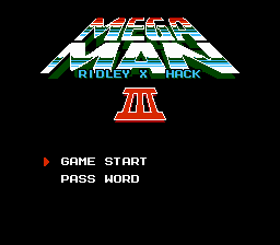 Mega Man 3 - Ridley X Hack Title Screen
